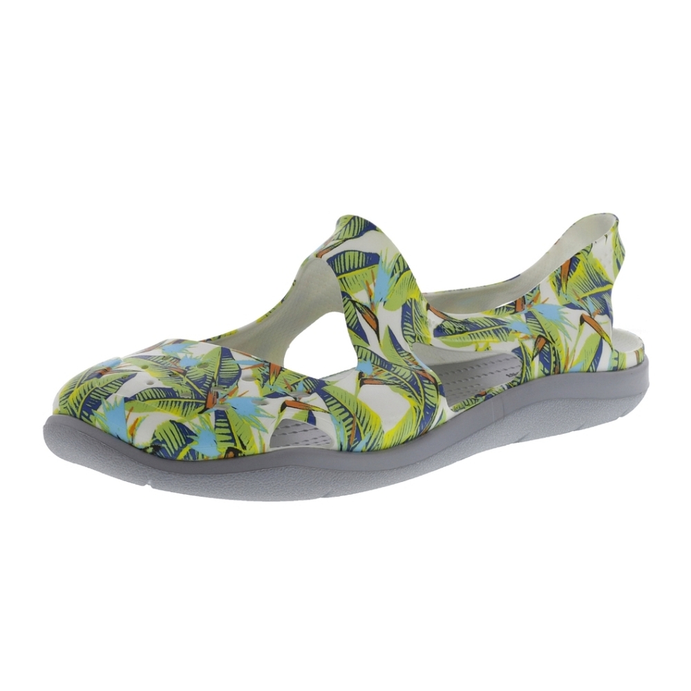 Crocs Volt Green Swiftwater Wave Tropical Sandals… - image 1